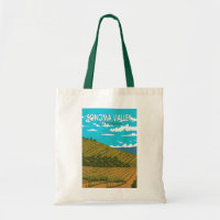 Sonoma Valley California Travel Art Vintage
