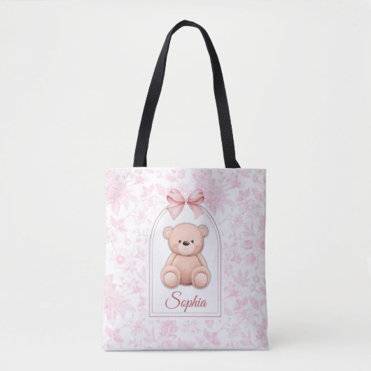 Tote Bag Sophia | Conception personnalisée d'ours en peluch (Devant)