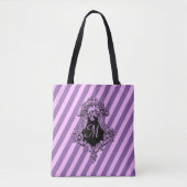Tote Bag Sophistiqué en bande rose Monogramme (Devant)