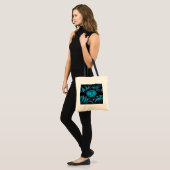 Tote Bag Sophistiqué turquoise Zebra Imprimer monogramme (Devant (modèle))