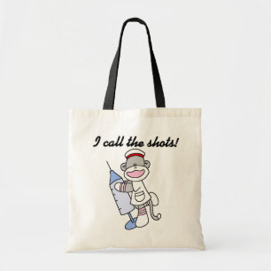 Tote Bag Soq Singe Infirmière J'appelle les coups cadeaux