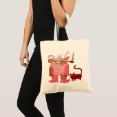 Tote Bag sorcier mauvais avec son chat (Devant (produit))