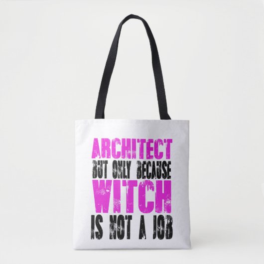 Tote Bag Sorcière architecte (Devant)