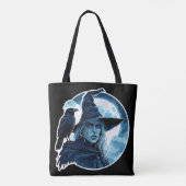 Tote Bag Sorcière avec un corbeau - Halloween Fun 2 (Dos)