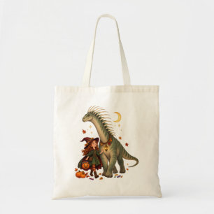Tote Bag Sorcière & Bajadasaurus Halloween Trick-or-Treat