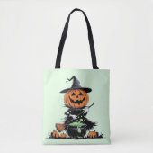 Tote Bag Sorcière citrouille (Devant)