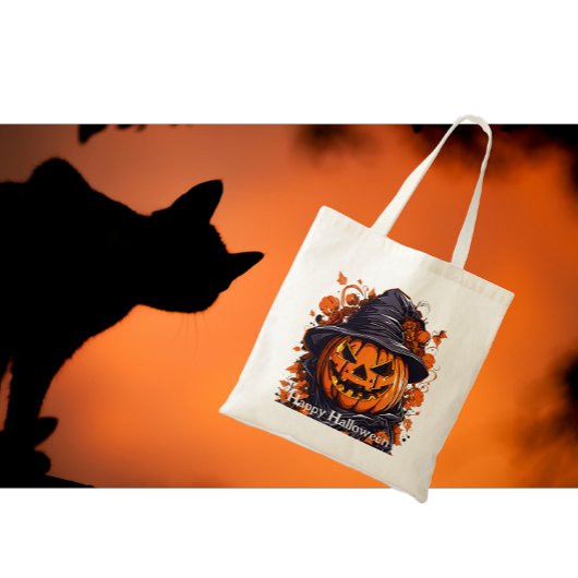 Tote Bag Sorcière Citrouille maléfique