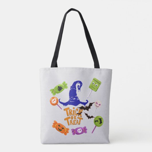 Tote Bag Sorcière Conception Casquette Halloween Trick Ou T (Dos)