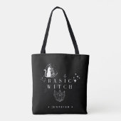 Tote Bag Sorcière de base Femmes Halloween mignon (Dos)