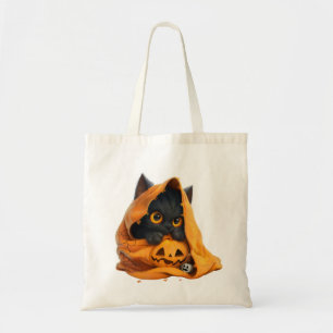 Tote Bag Sorcière de Halloween vintage avec citrouille – Ré