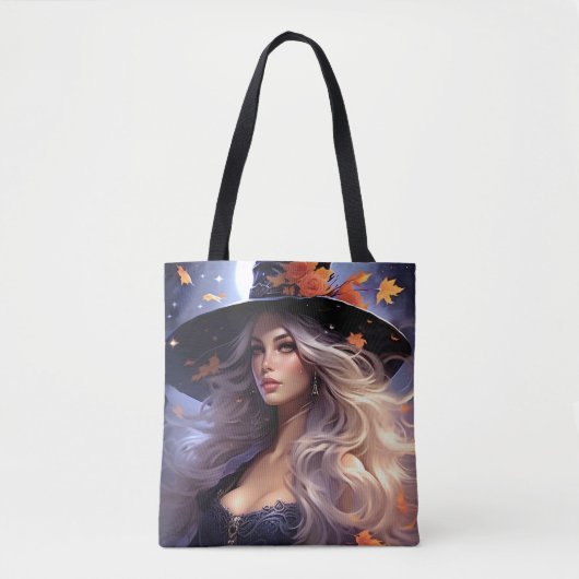 Tote Bag Sorcière d'Halloween (Devant)