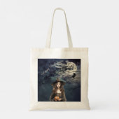 Tote Bag Sorcière d'Halloween au clair de lune (Dos)