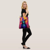Tote Bag Sorcière d'Halloween avec conception de visage crâ (Sur le modèle)