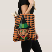 Tote Bag Sorcière d'Halloween vintage (De près)
