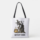 Tote Bag Sorcière et chat (Dos)