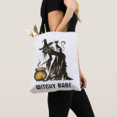 Tote Bag Sorcière et chat (De près)