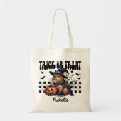 Tote Bag Sorcière Personnalisée Capybara Trick Ou Treat Can (Devant)