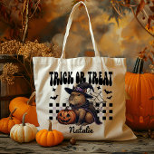 Tote Bag Sorcière Personnalisée Capybara Trick Ou Treat Can