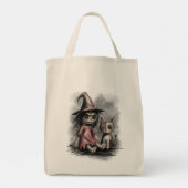 Tote Bag Sorcière Ragdoll et chat (Dos)