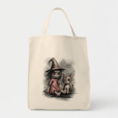 Tote Bag Sorcière Ragdoll et chat (Devant)