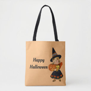 Tote Bag Sorcière rétro d'Halloween