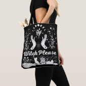 Tote Bag Sorcière S'Il Vous Plaît : Sassy Sorcery Design (De près)