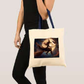 Tote Bag Sorcière Steampunk Halloween Vol au Clair de Lune (Devant (produit))
