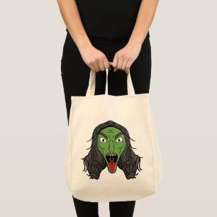Tote Bag Sorcière verte qui grogne