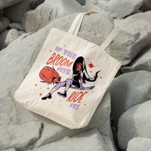 Tote Bag Sorcière Volant Sur Une Salle