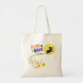 Tote Bag Sorcière Whimsical Chat noir mignonne Halloween mo (Devant)