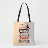 Tote Bag Sorcières Aller équitation Orange Ombre Gradient H (Devant)