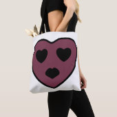Tote Bag Sortie visage coeur (De près)