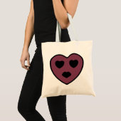 Tote Bag Sortie visage coeur (Devant (produit))