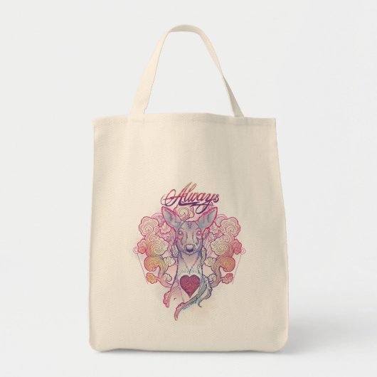 Tote Bag Sortilège Harry Potter | Patronus Biche "Toujours" (Devant)