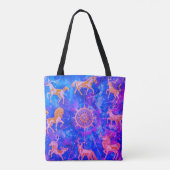 Tote Bag Sortir avec style avec ce bleu + violet (Dos)