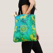 Tote Bag Sortir avec style avec ce vert + or (De près)