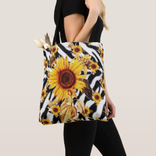 TOTE BAG SOUFFLE AVEC PEAU ZEBRA
