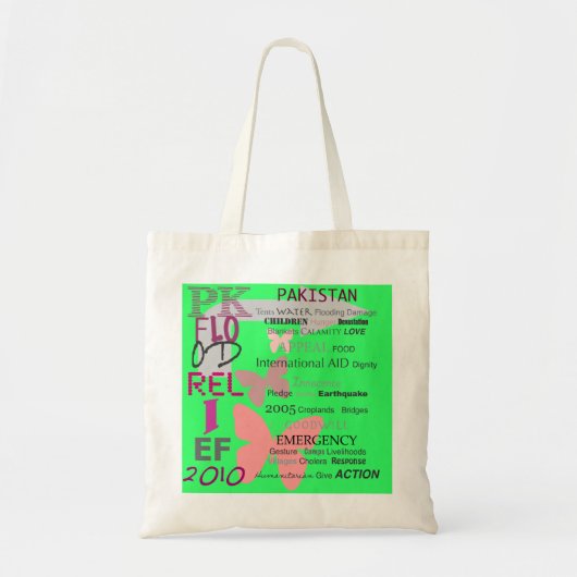 Tote Bag Soulagement d'inondation du Pakistan - option (Devant)