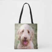 Tote Bag Souriant d'endoodle doré (Devant)