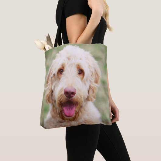 Tote Bag Souriant d'endoodle doré (De près)