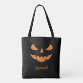 Tote Bag Sourire citrouille (Dos)