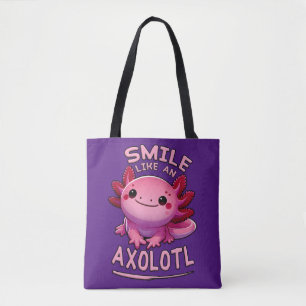 Tote Bag Sourire comme un Axolotl