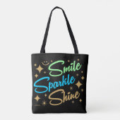 Tote Bag SOURIRE, PARKLE, SHINE ! motivation et inspiration (Dos)
