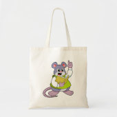 Tote Bag Souris comme enseignant avec livre (Devant)