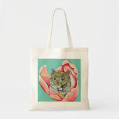 Tote Bag Souris dans une peinture de tulipe (Devant)