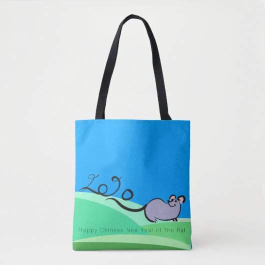 Tote Bag Souris de dessin paysager Rat chinois année 2020 A (Devant)