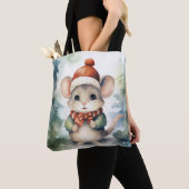 Tote Bag Souris de Noël (De près)