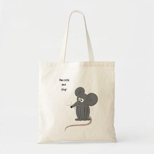 Tote Bag Souris mignonne et minuscule (Devant)