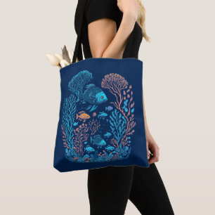 Tote Bag Sous la mer Coral Reef Art