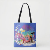 Tote Bag Sous La Mer Sirène Océan Purple Turquoise (Devant)